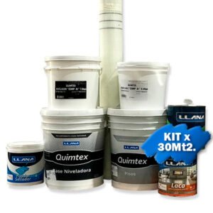 KIT QUIMTEX PISOS x 30 mts 2 laca al solvente