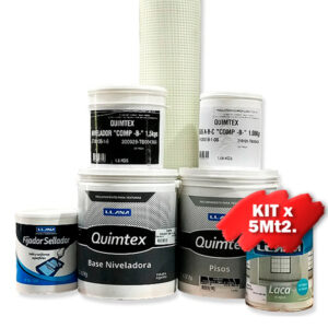 KIT QUIMTEX PISOS x 5 mts 2 laca al agua